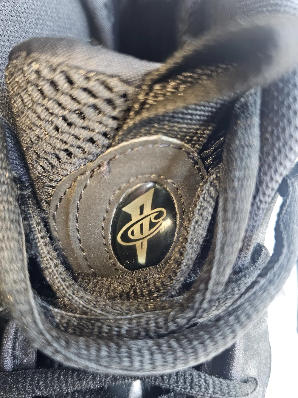 Nike Men's All-Black Iridescent Foamposite-Style Sneakers